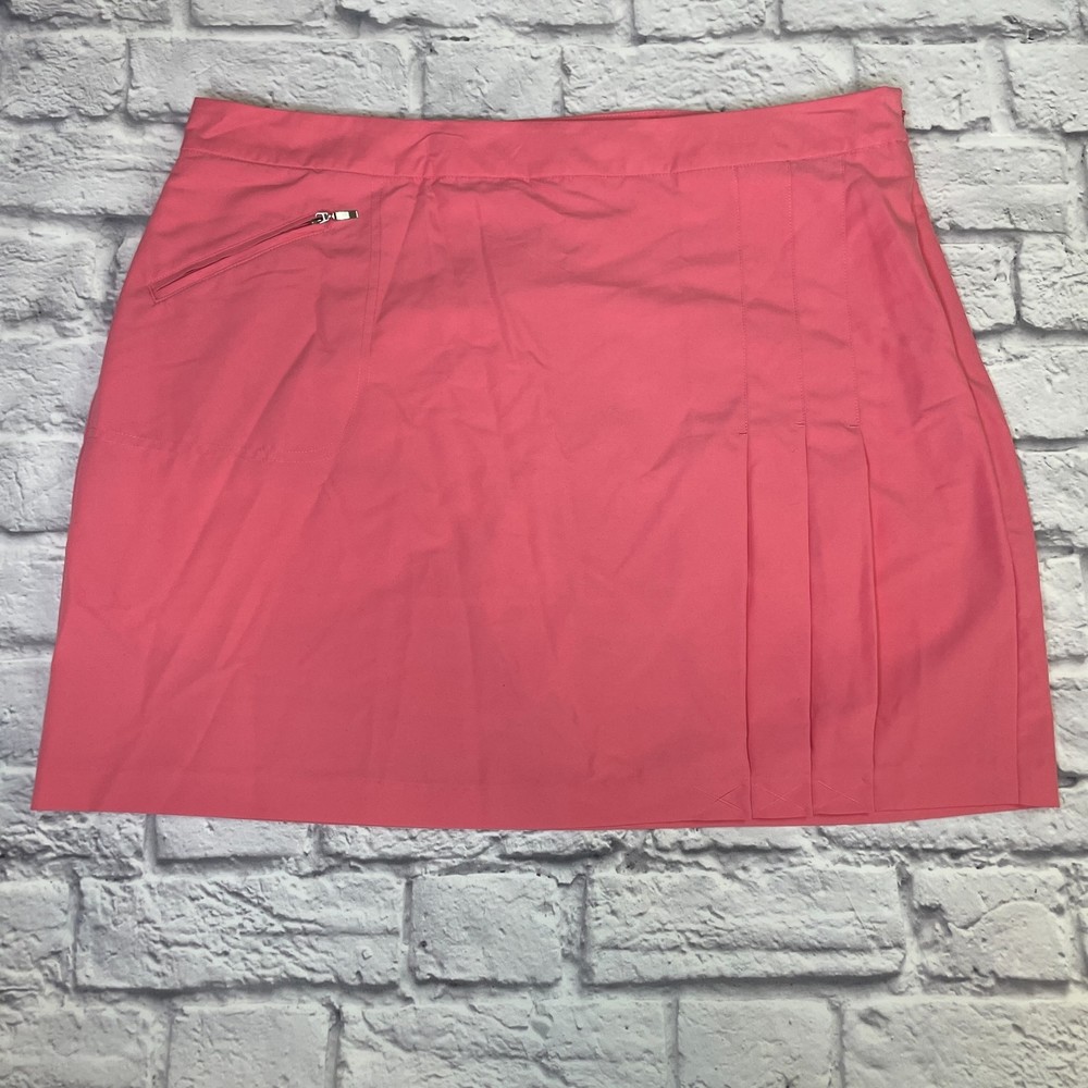 WOMENS IZOD GOLF CLASSIX PINK PLEATED SKORT SKIRT SHORTS SIZE 16
